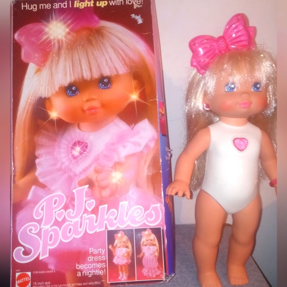 Mattel Toys Vintage Mattel 988 Pj Sparkles Light Up Baby Doll